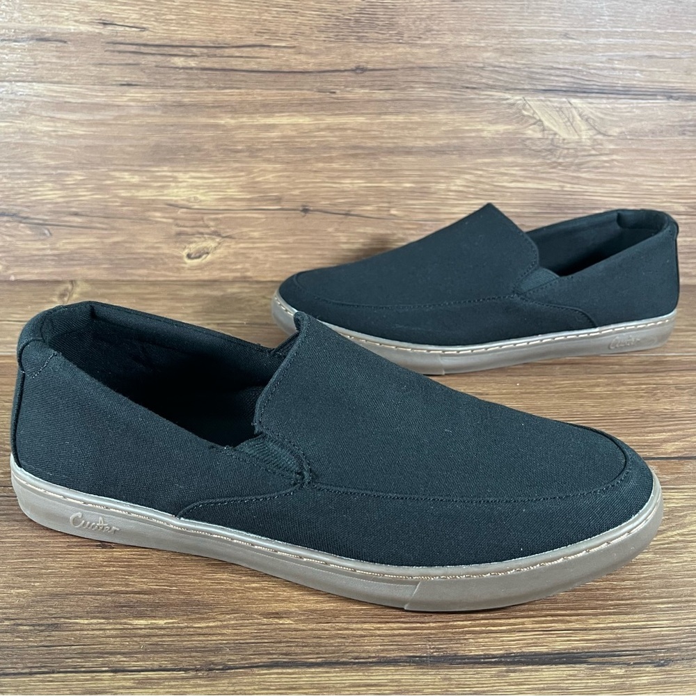 CUATER‎ By Travis Mathew Black Slip-On Sneakers Gumsole Shoes Men’s Size 10